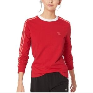 Adidas Women's Bold Red Long Sleeve Tee